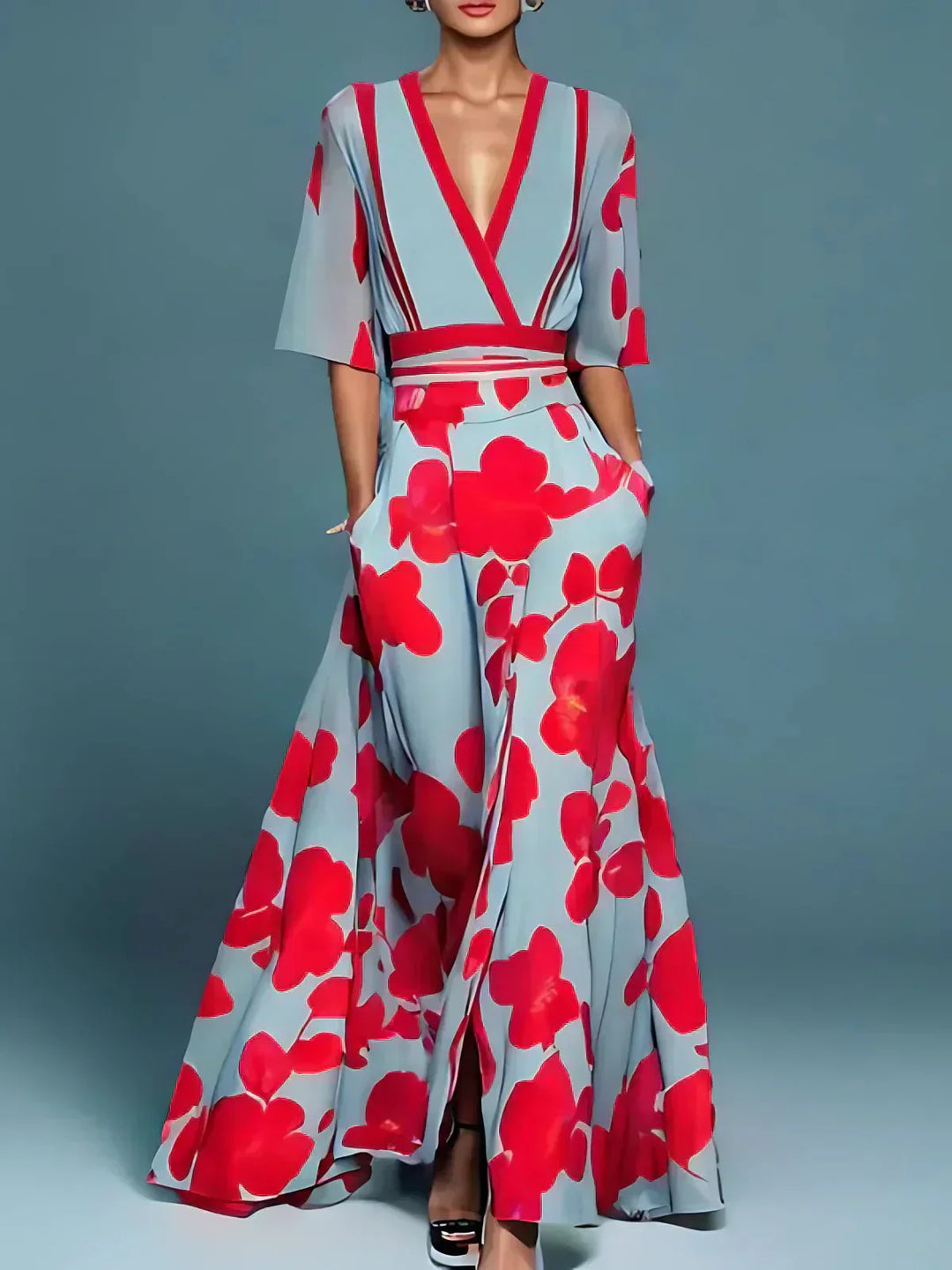 Jade™ | Elegantes Maxikleid mit Blumenmuster