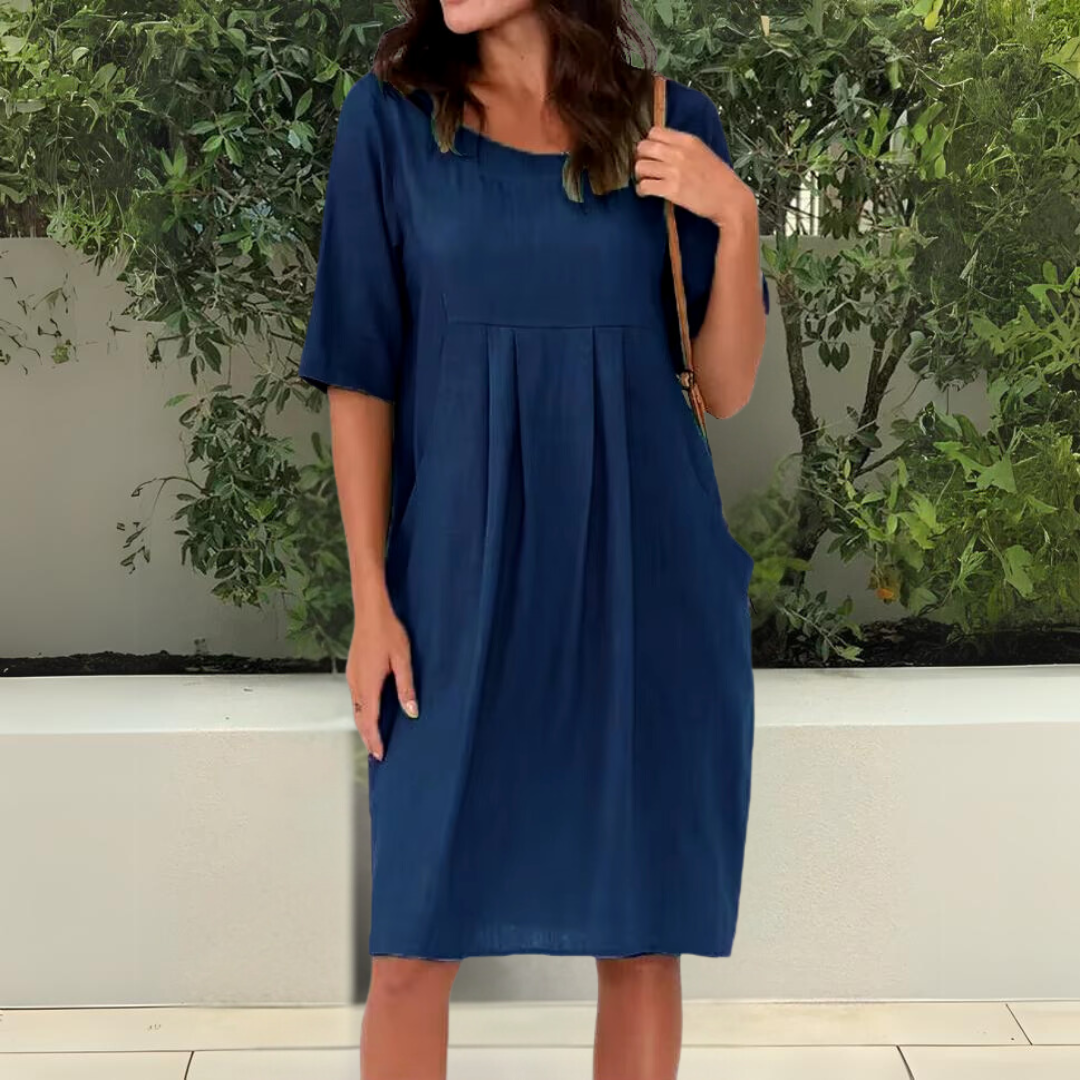 Sophia™ - Lockeres Kleid mit Tasche