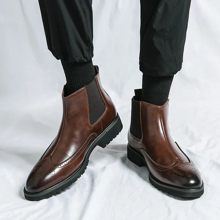 Adriel | Chelsea-Stiefeletten aus echtem Leder
