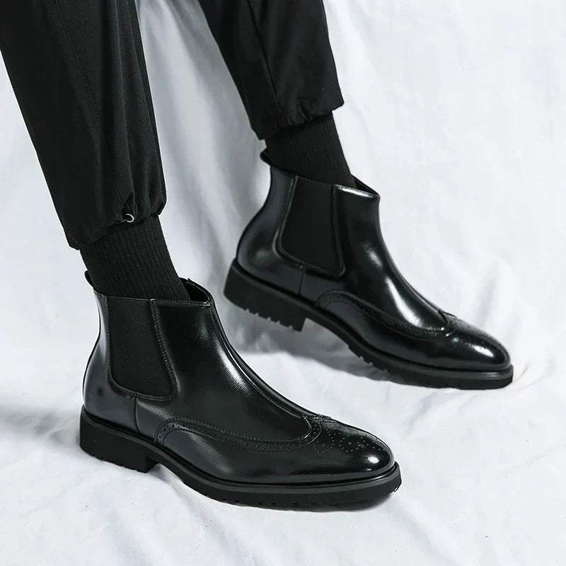 Adriel | Chelsea-Stiefeletten aus echtem Leder