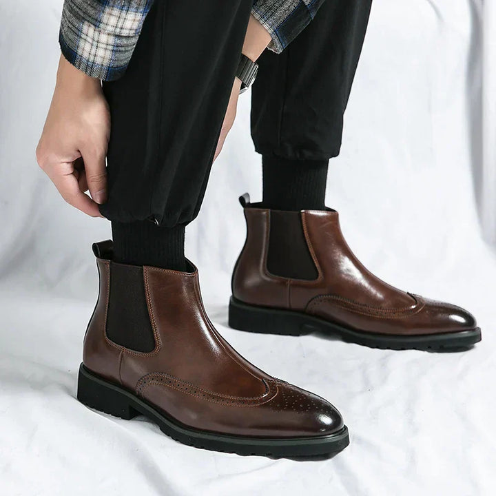 Adriel | Chelsea-Stiefeletten aus echtem Leder