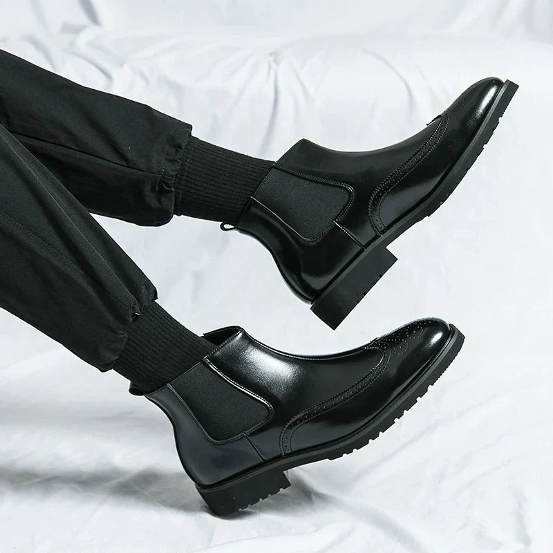 Adriel | Chelsea-Stiefeletten aus echtem Leder