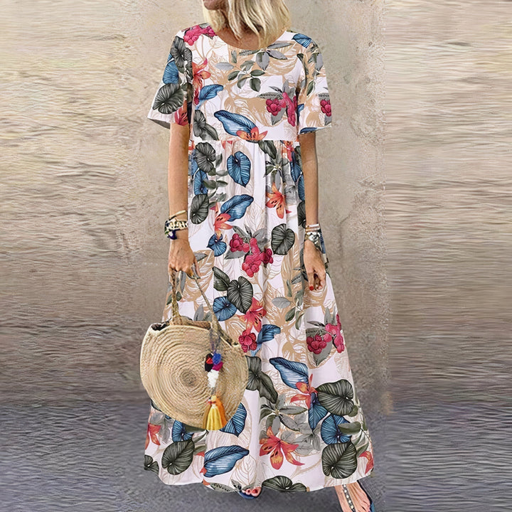 Lotte™ - Lebhaftes Blumen-Maxikleid